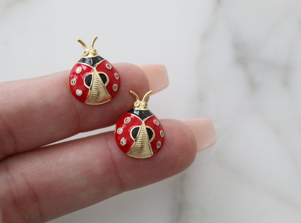 Lady Bug Earrings