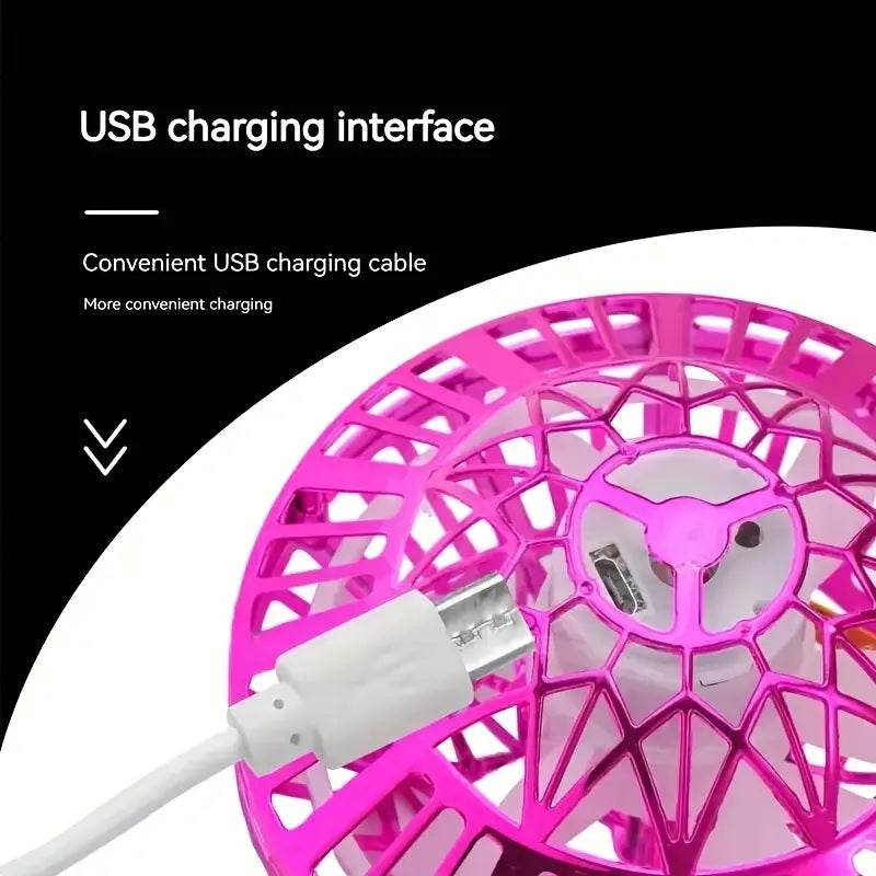 Flying Magic LED Spinner Ball – Rechargeable Drone Toy Gift for Kids