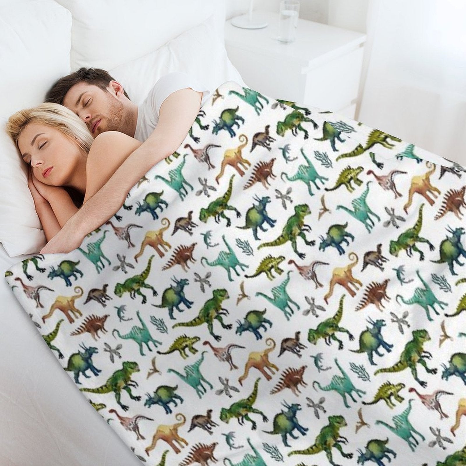 Dino-Mite Dreams for Kids  Trendy Dinosaur Pattern  Unique Gift Idea. Throw Blanket