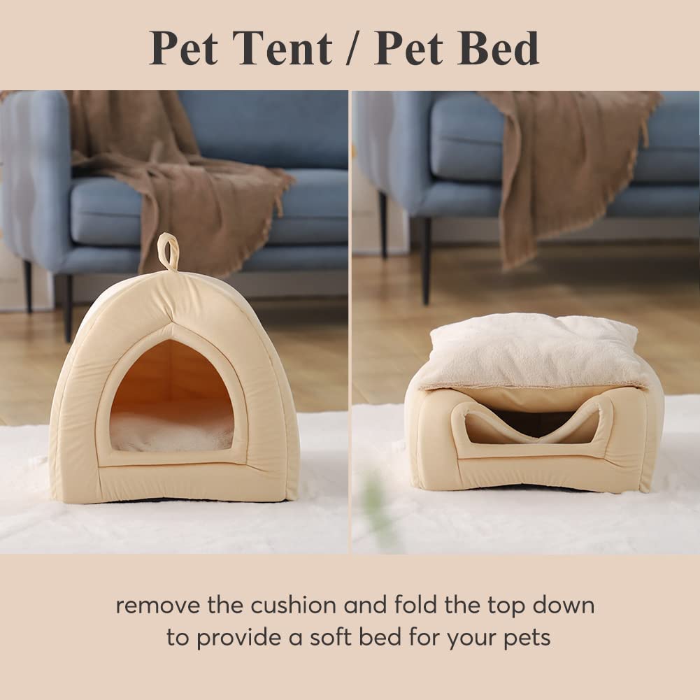 Kasentex Cat Bed, Lovely Tent with Removable Washable Pillow Cushion