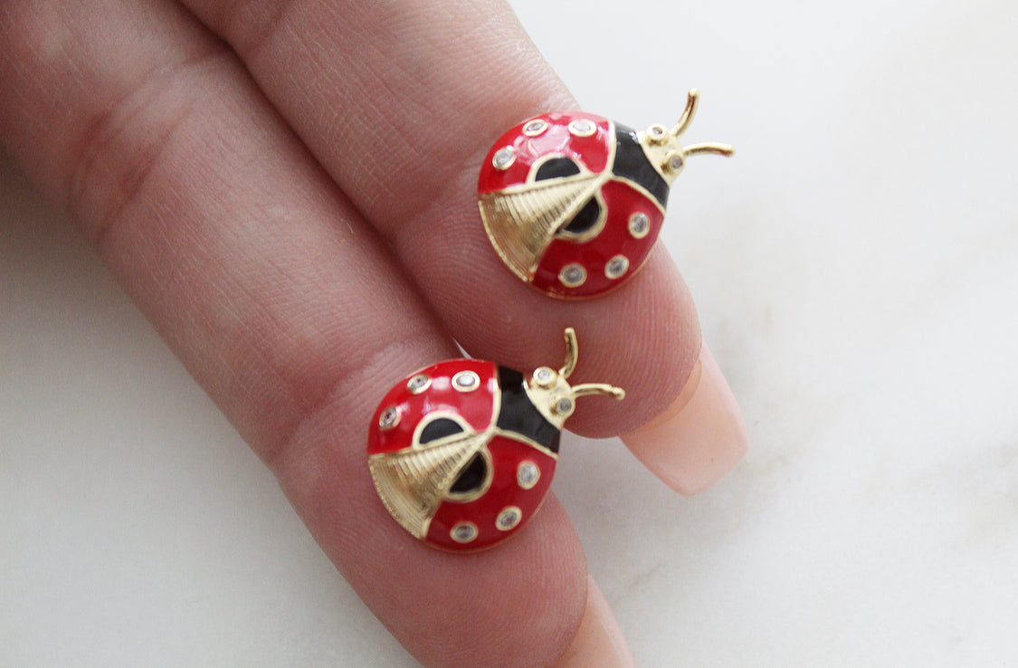 Lady Bug Earrings