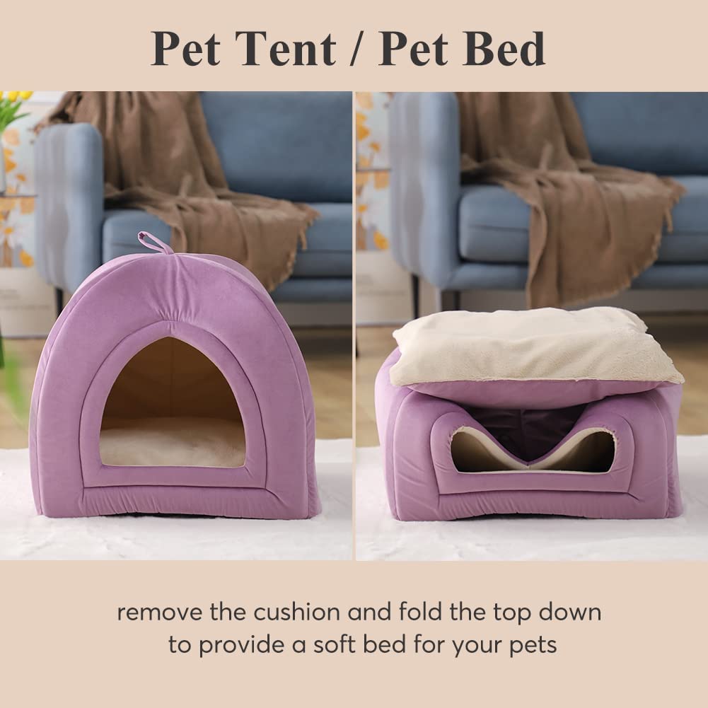 Kasentex Cat Bed, Lovely Tent with Removable Washable Pillow Cushion