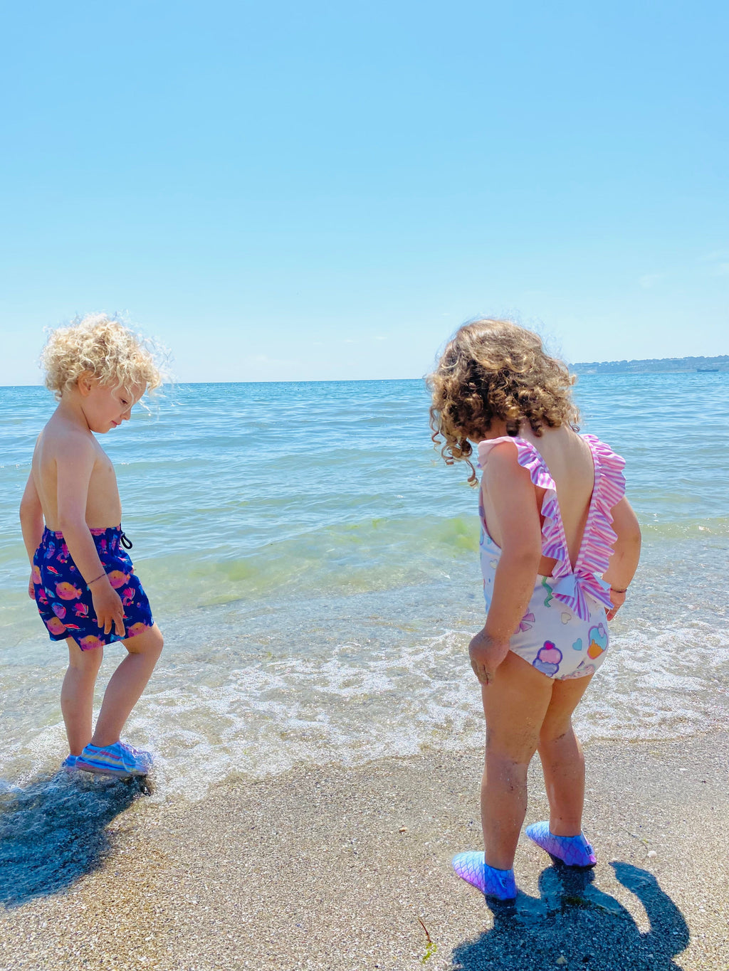 Non-Slip Sole, Unisex Baby, Children's Sea Shoes, Pool Booties, Rainbow