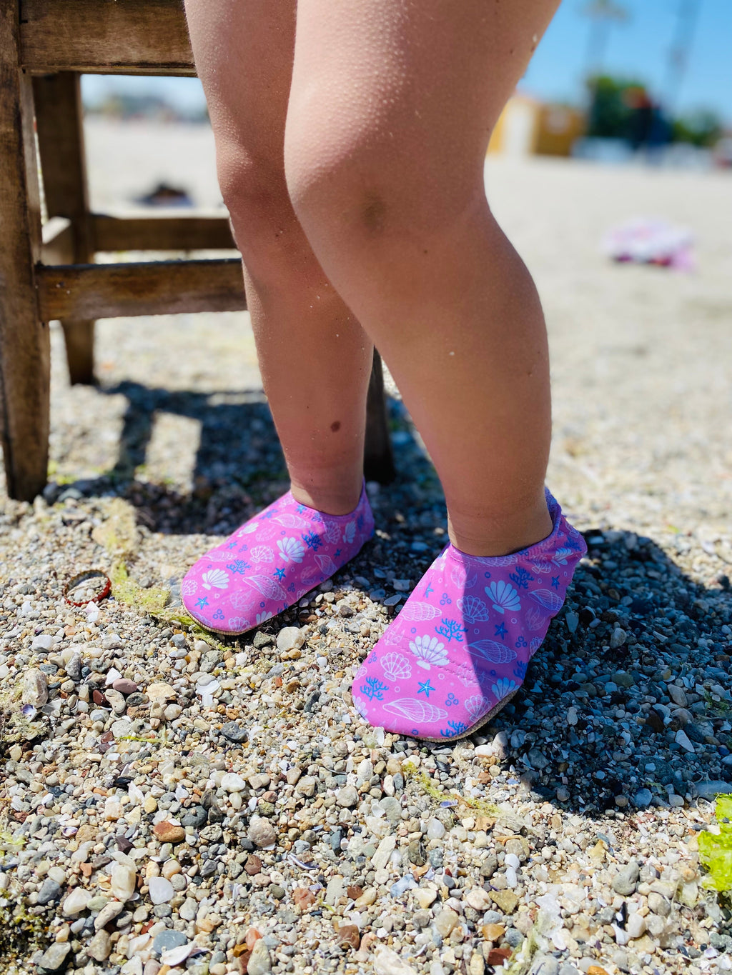 Non-Slip Sole, Unisex Baby, Children's Sea Shoes, Pool Booties, Seashell