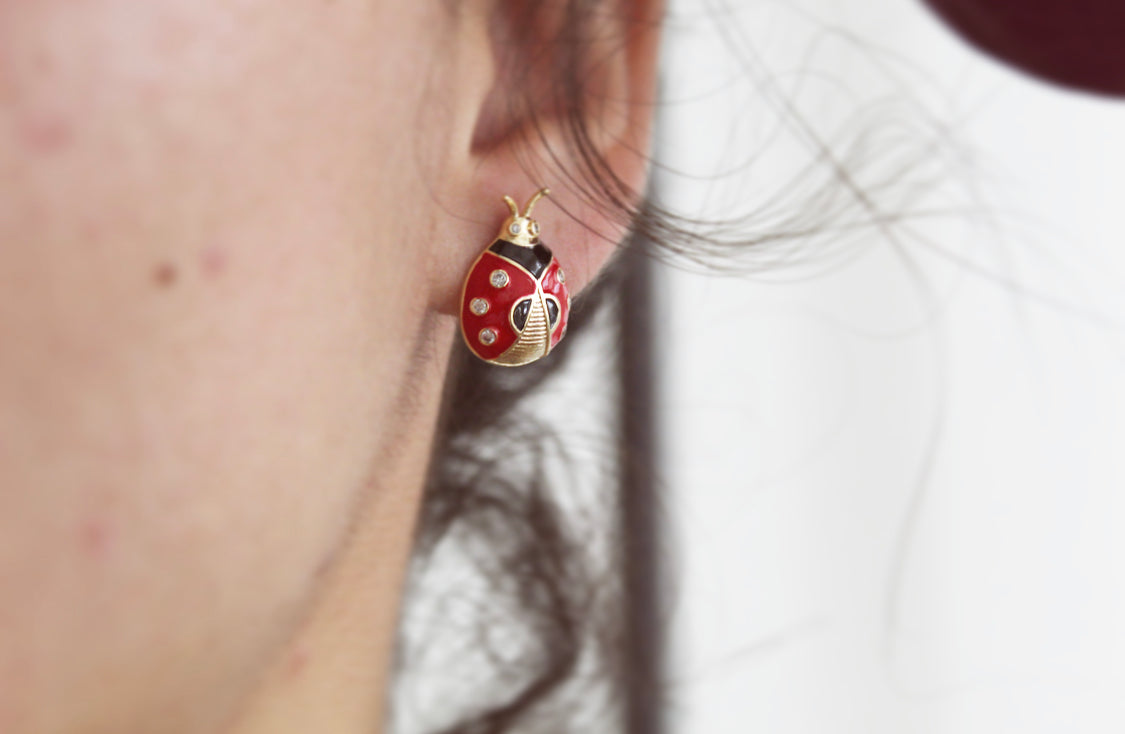 Lady Bug Earrings