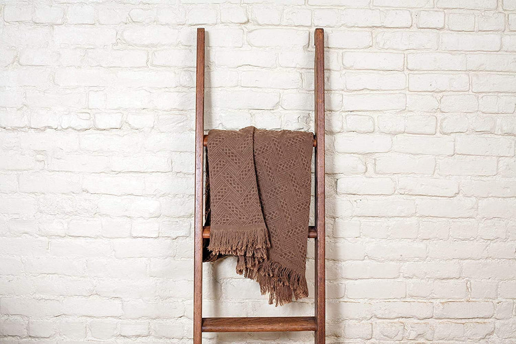 Kasentex 100% Cotton Soft Knitted Throw Blanket, Room Decor, Graduation Gifts, Fathers Day Gift, Mom Gift