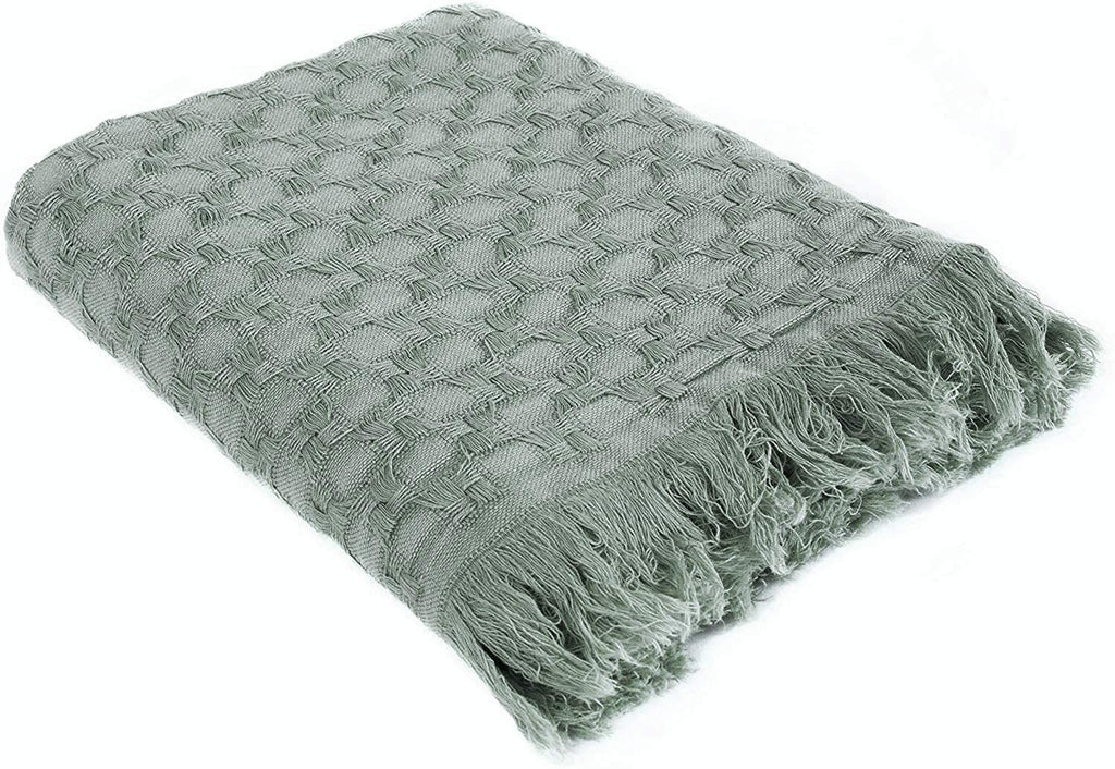 Kasentex 100% Cotton Soft Knitted Throw Blanket, Room Decor, Graduation Gifts, Fathers Day Gift, Mom Gift