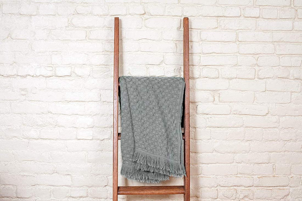 Kasentex 100% Cotton Soft Knitted Throw Blanket, Room Decor, Graduation Gifts, Fathers Day Gift, Mom Gift