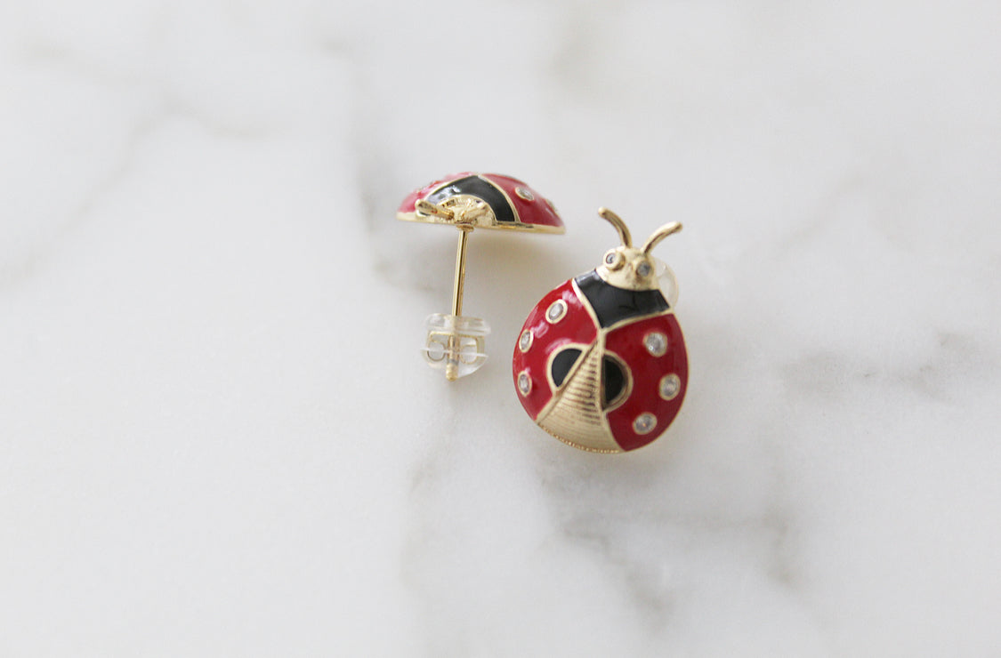 Lady Bug Earrings