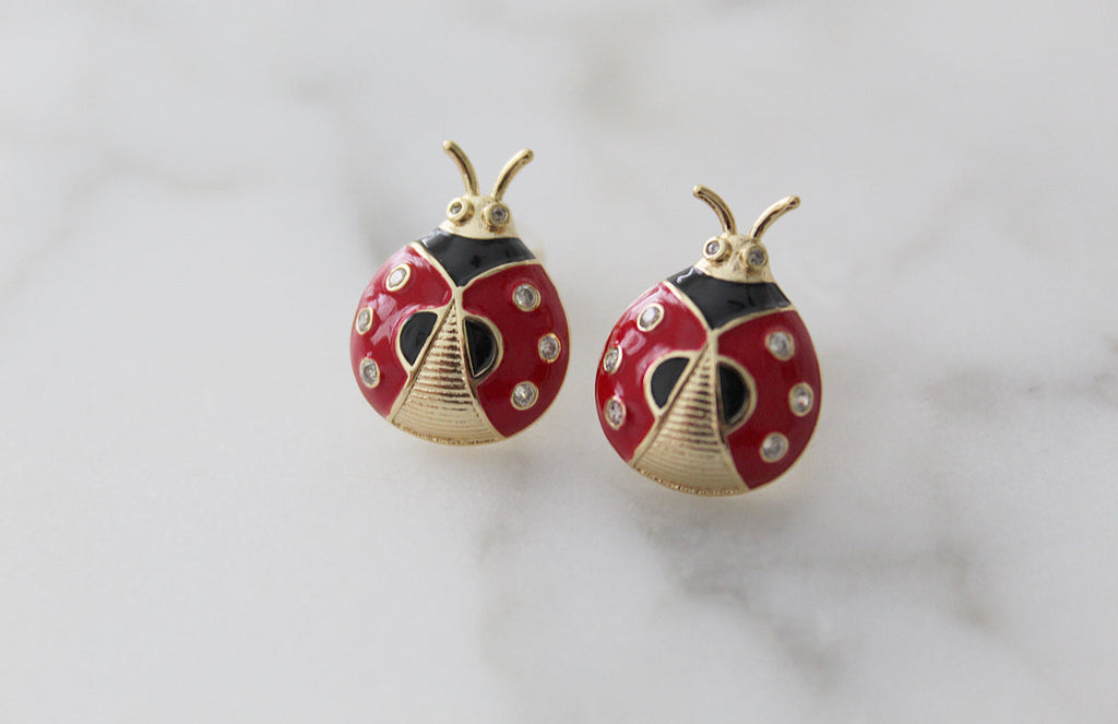 Lady Bug Earrings