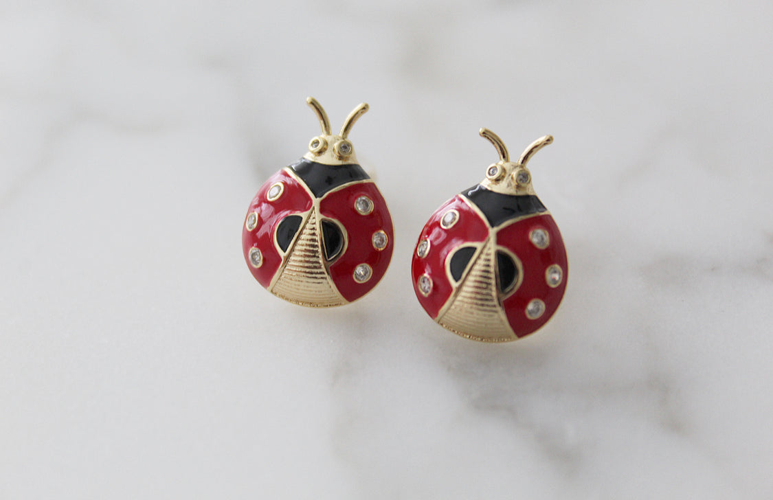 Lady Bug Earrings