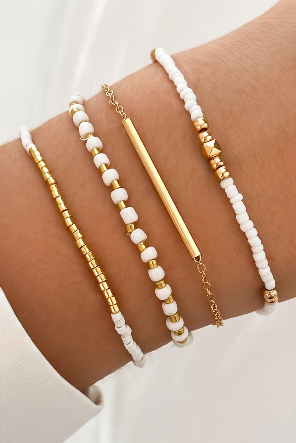 Tiny Beaded Multi Layer Bracelet Set