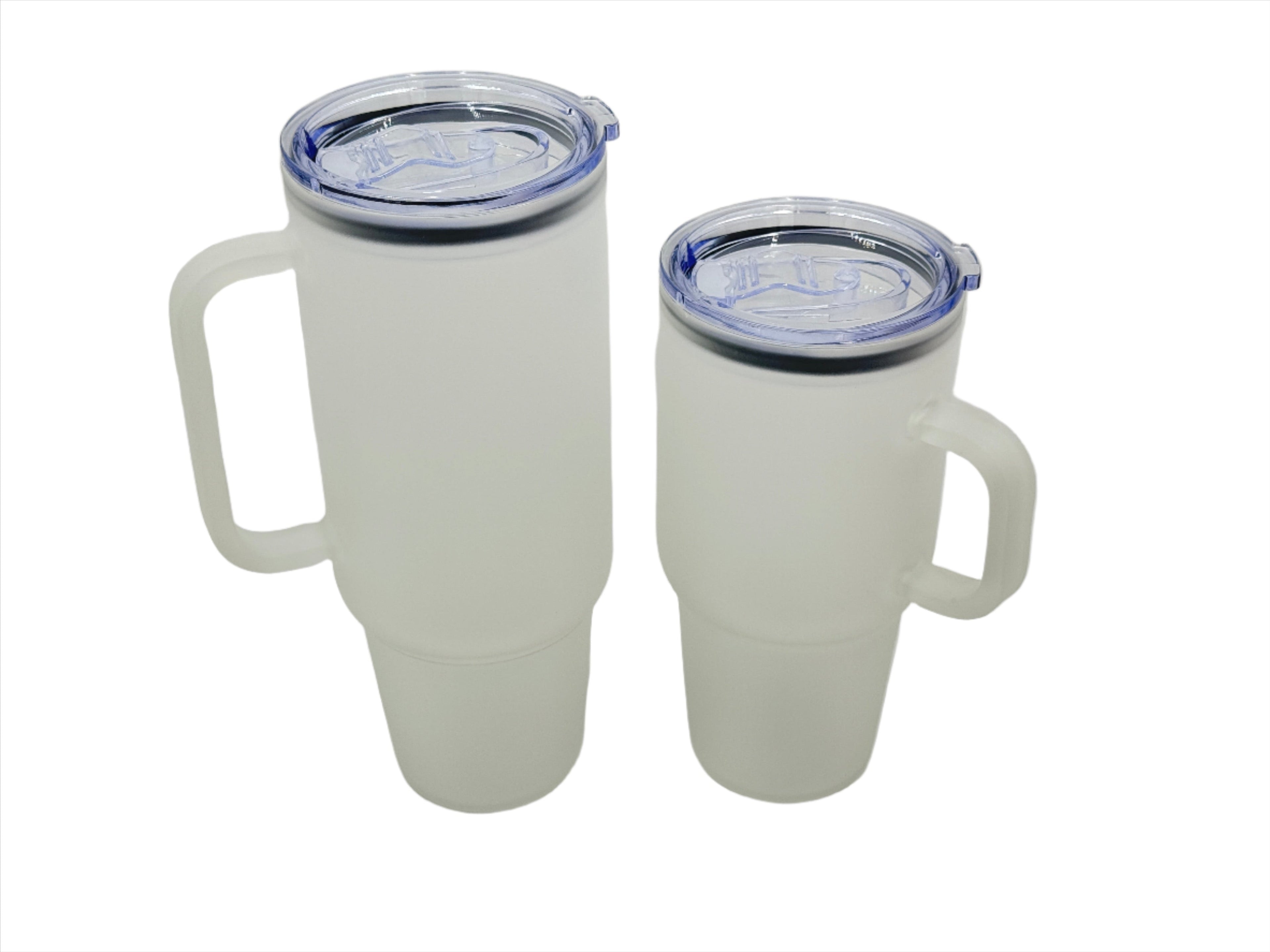 Hailey Brook Designs 32oz or 40oz Sublimation Clear or Frost Glass Tumbler, Mug, Cup With Bamboo Lid and Straw