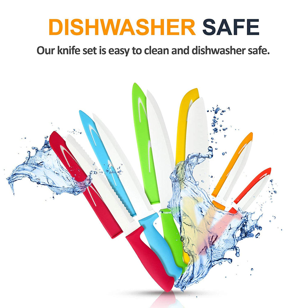 Chef's Choice Colorful Professional 12 Piece Knife Set By Cooler Kitchen