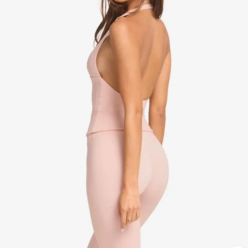 Woman Top Gym Impact Halter Top