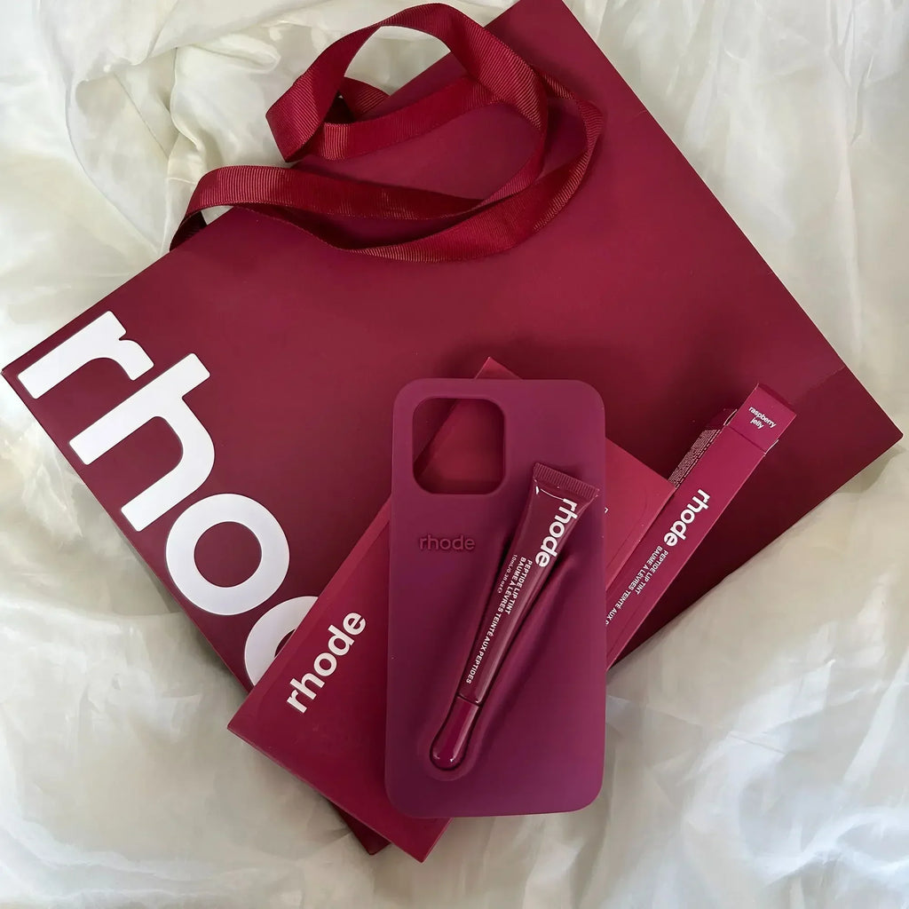 Rhode Lip Portable Silicone Phone Case, Protective Cover for Lipstick Set, Gift & Shopping Essential