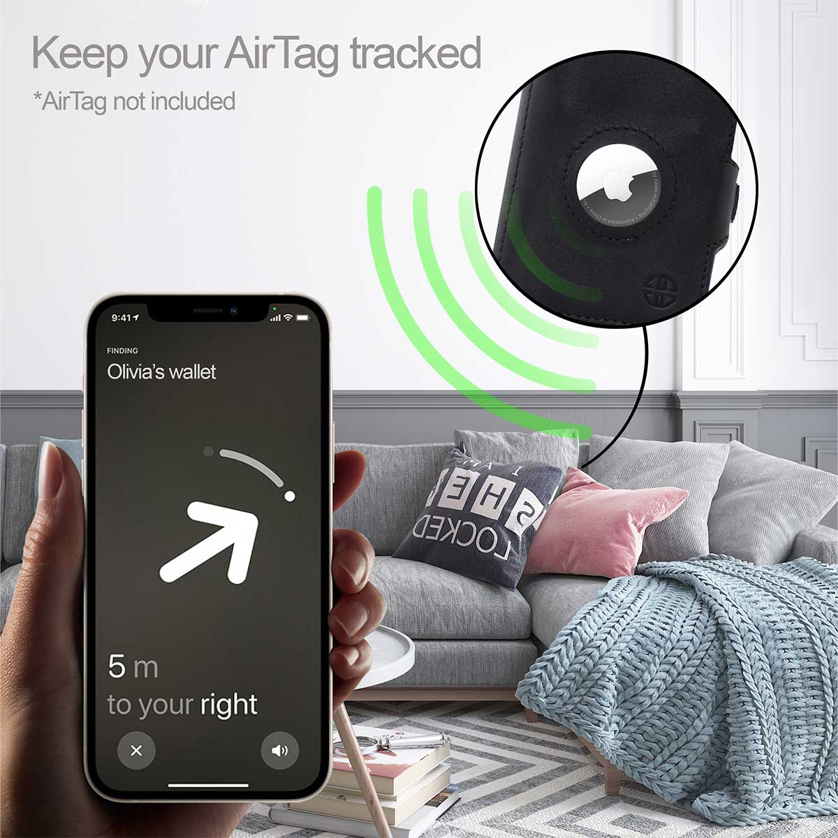 Verona Air Tag With Coin Pocket