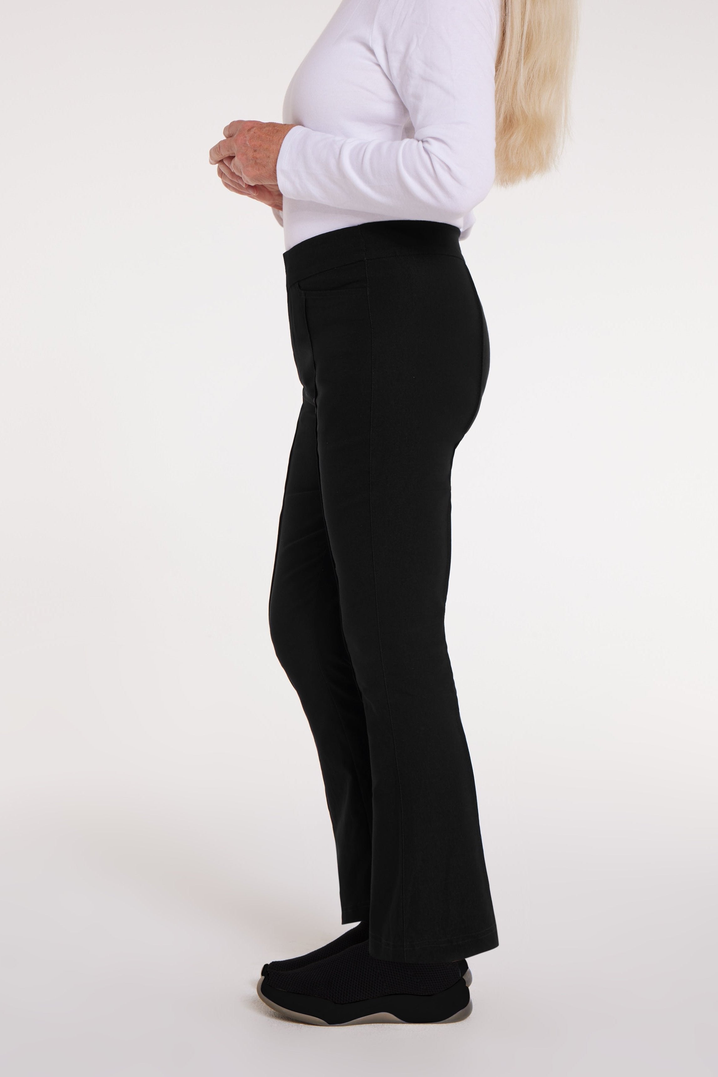 Carmen Velcro Magnetic Flare Pant in Black