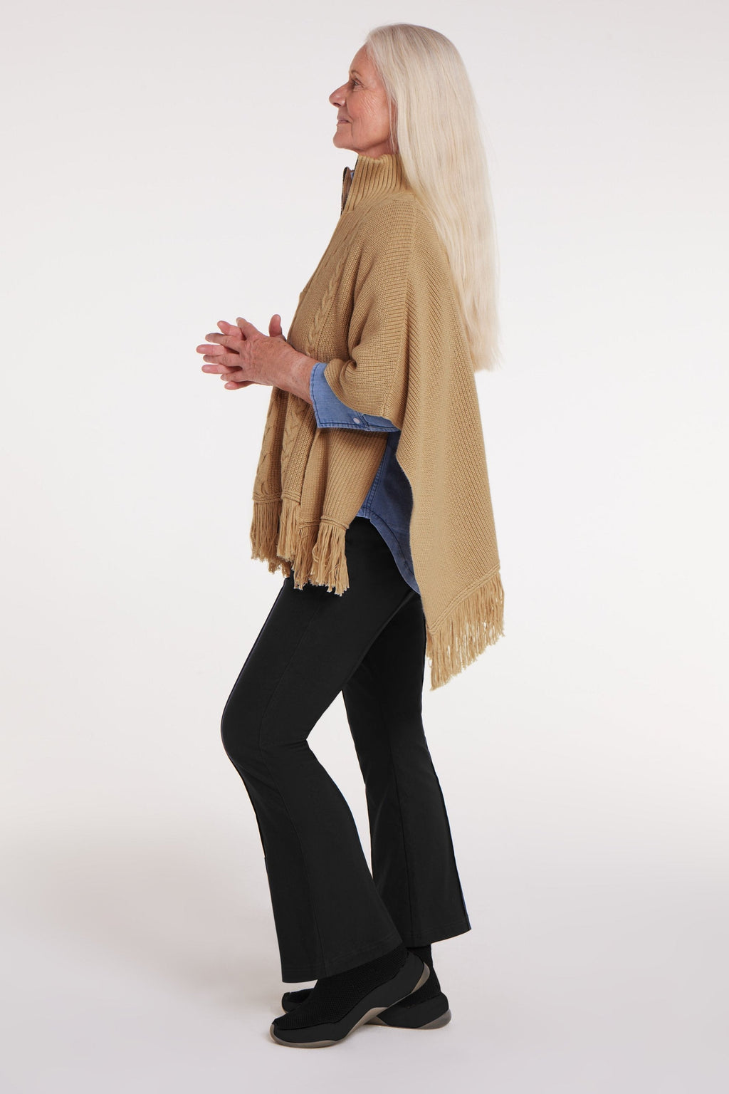 Mary Lou Adaptable Camel Poncho