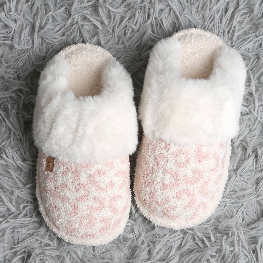 Leopard Faux Fur Soft Indoor Slippers