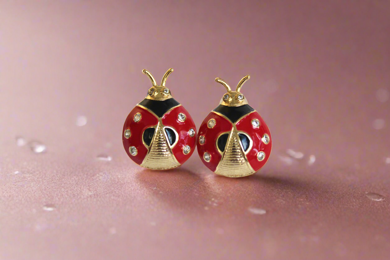 Lady Bug Earrings