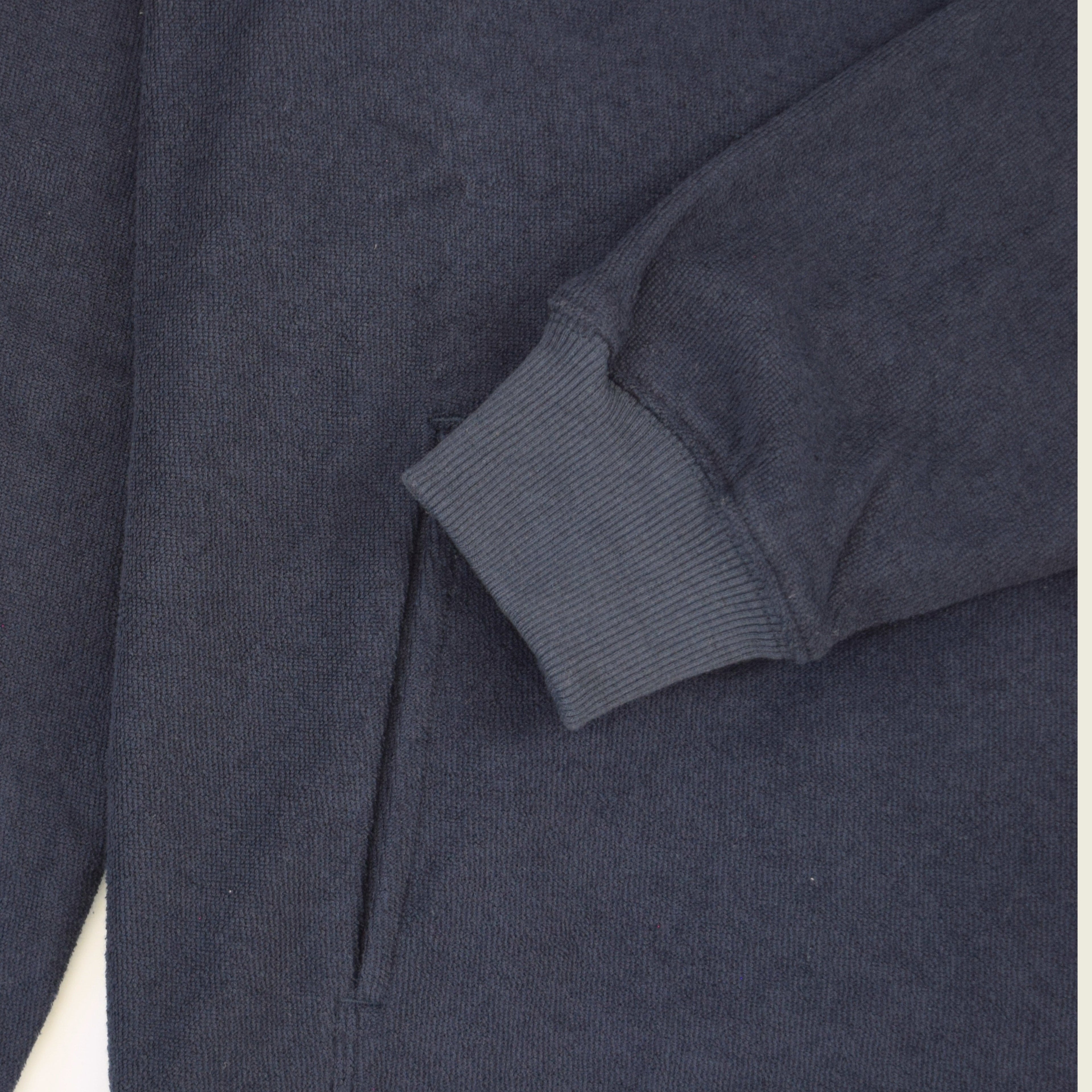 Navy Terry Cloth Unisex Hoodie