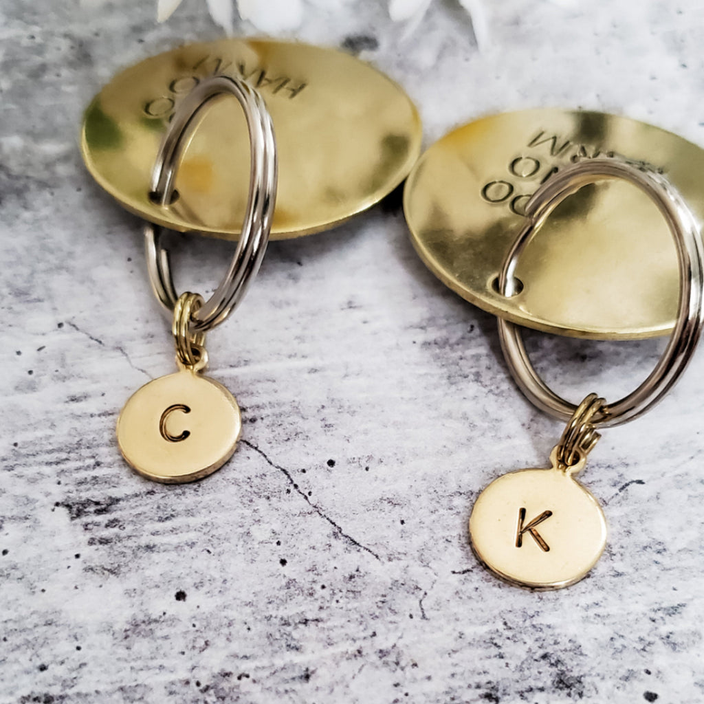 Ride Safe Love You Brass Keychain