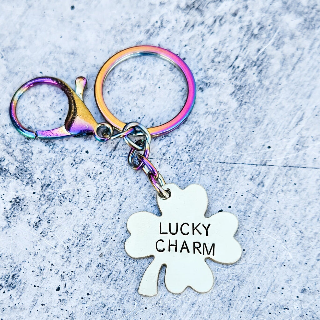 Lucky Charm Four Leaf Clover Keychain