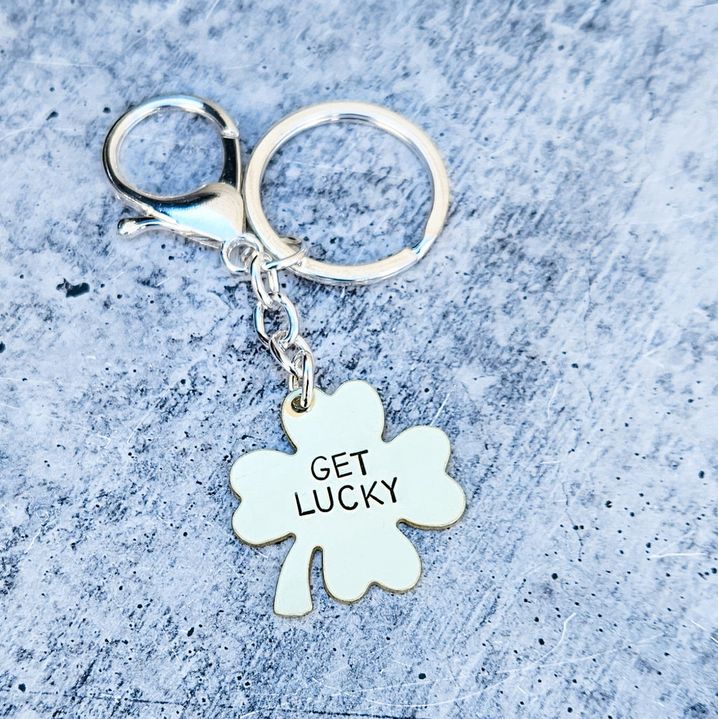 Lucky Charm Four Leaf Clover Keychain