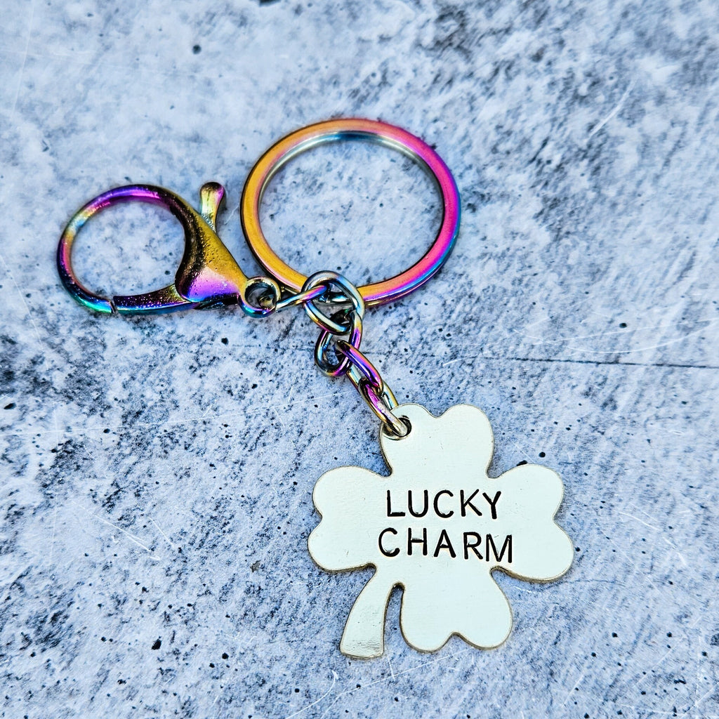Lucky Charm Four Leaf Clover Keychain