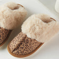 Leopard Print Suede Soft Slippers - Leopard