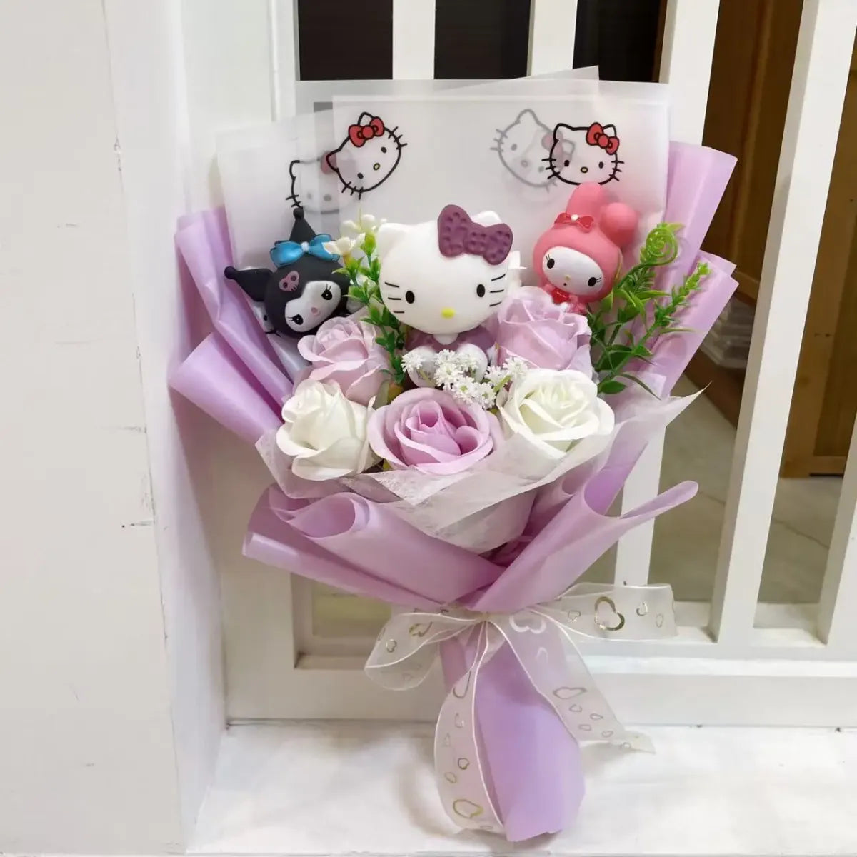 Kawaii Hello Kitty Plush Bouquet – Sanrio Flower Gift for Birthdays