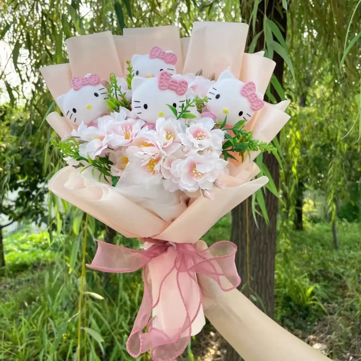 Kawaii Hello Kitty Plush Bouquet – Sanrio Flower Gift for Birthdays