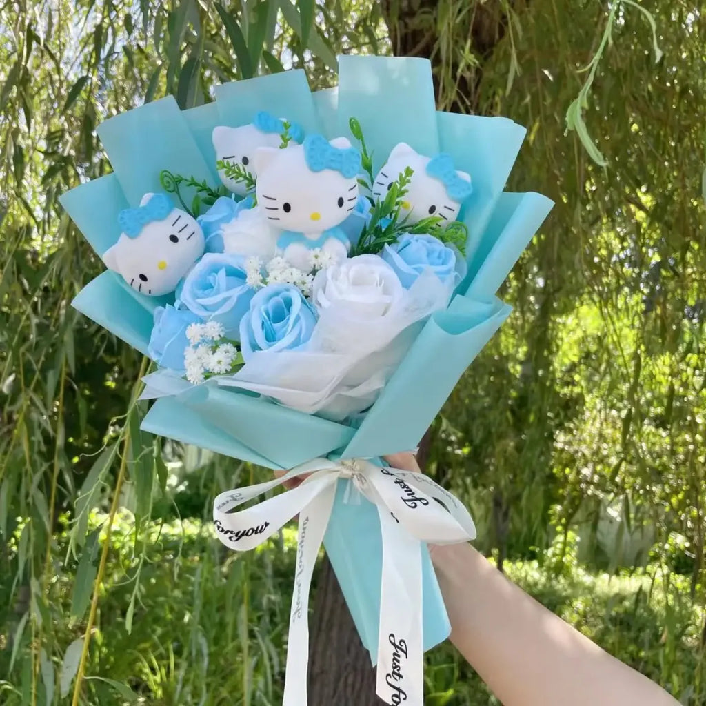 Kawaii Hello Kitty Plush Bouquet – Sanrio Flower Gift for Birthdays