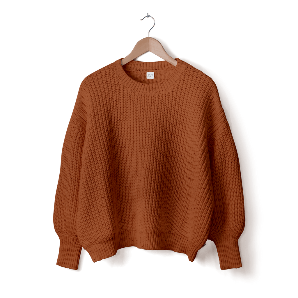 WOMENS CHUNKY KNIT SWEATER | CLAY